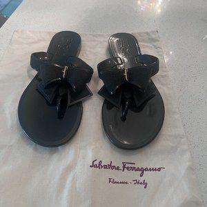 Authentic Salvatore Ferragamo Black Sandals